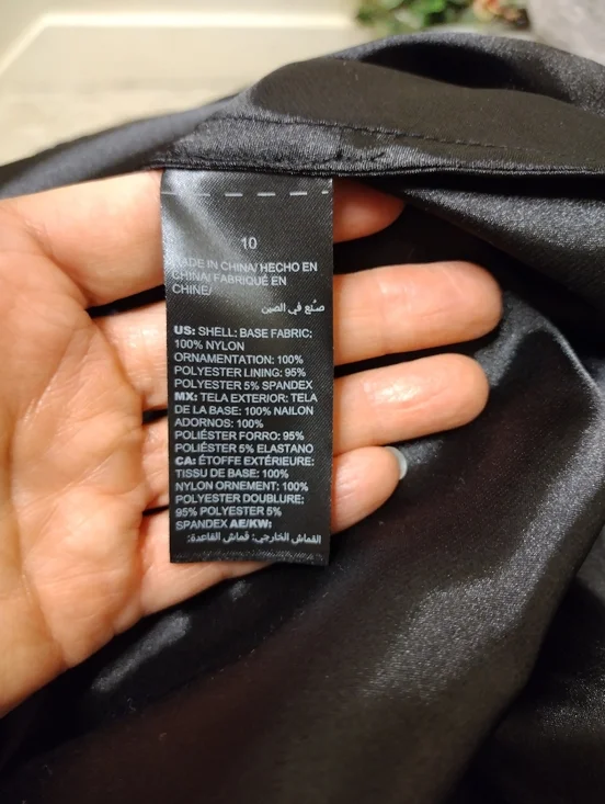 White House Black Market Sleeveless Black Dress With Burgundy Floral Embroidery - Picture 9 of 11